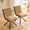 Brown + Black, variant on Dining Chair Set of 2, Beige Velvet Upholstered Vanity Chairs with Black Metal Frame, Bubble Tufted Swivel Accent Chair for Living Room, Dining Room