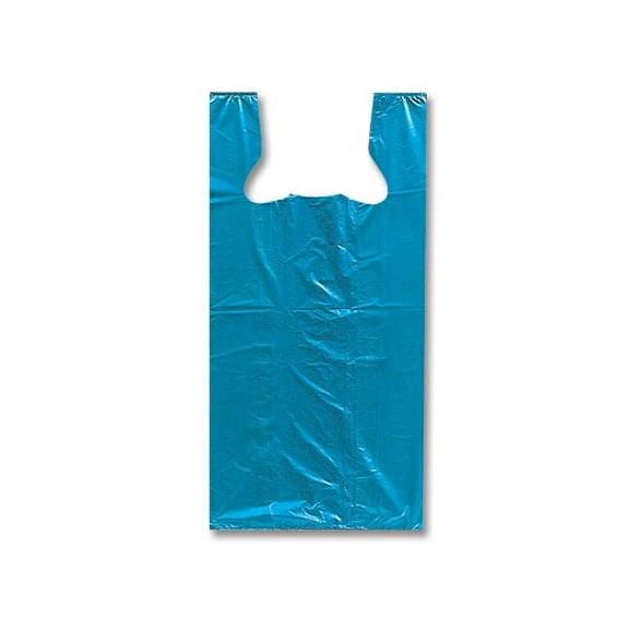 Pack Of 1000, Solid Blue 100% Recycled T Sacks 7 X 5 X 15" .60 Mil - Small
