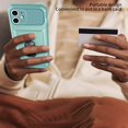 thumbnail image 3 of AmPm iPhone 11 Case Military Shockproof with Sliding Card Slot Magnet Rotatable Kickstand Ring Holder Protective iPhone 11 Phone Case (Blue), 3 of 7