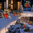thumbnail image 6 of Christmas Solar Pathway Lights Outdoor Waterproof, LED Reindeer Garden Stake Lights Christmas Decor Yard Display for Yard Lawn Walkway Porch Front Door Holiday Decor, 6 of 7