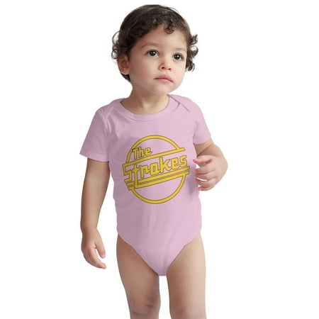 

The Baby Onesie Strokes Toddler Baby Boys Girls Short-Sleeve Bodysuits Cotton Romper Pink 18 Months