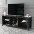 thumbnail image 2 of Highsound Wooden TV Stand, Media Console Entertainment Center TV Stand with 2 Shelves for TVs up to 65", Black, 2 of 6