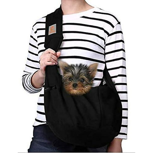 Small Dog Harness Suspender Puppy Swaddle Carrier Puppy Bag Carry Bag black Walmart