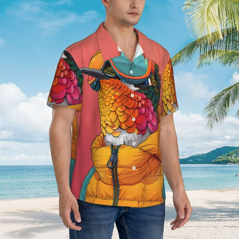Goofa Hip Hummingbird In Jacket Hawaiian Shirt for Men, Unisex