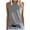 Gray, variant on ibuvkizy Women's Sleeveless Summer Casual Tops Round Neck Solid Sleeveless Vest Tops