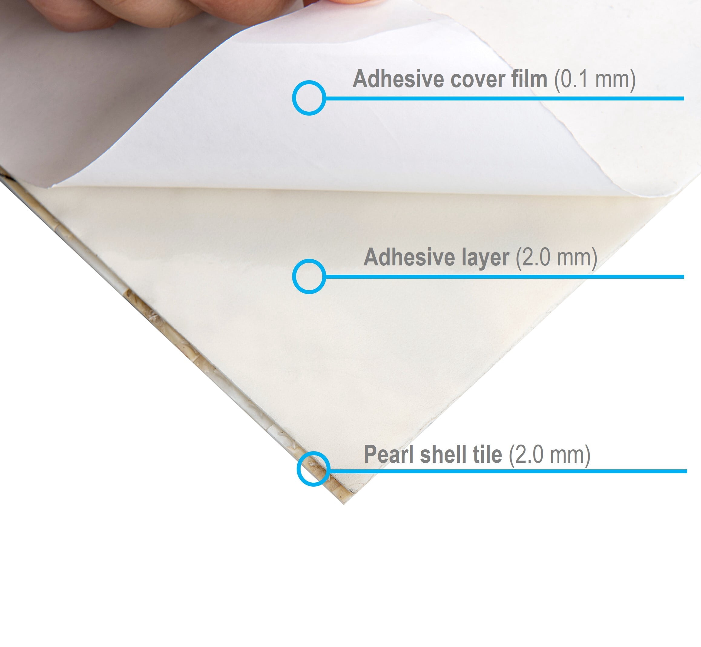 Acopelo Peel and Stick Natural Mother of Pearl Mosaic Shell Tile Checkboard 12" x 12" for Backsplash - 6 Tiles