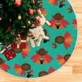 thumbnail image 5 of Coolnut Thanksgiving Tree Skirt Turkey Xmas Tree Skirt, Floor Door Round Mat Decorations for Holiday Party Home Christmas Day Ornaments,35.4", 5 of 6