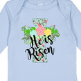 thumbnail image 4 of Inktastic He Is Risen Floral Print Cross with Beautiful Flowers Boys or Girls Long Sleeve Baby Bodysuit, 4 of 5
