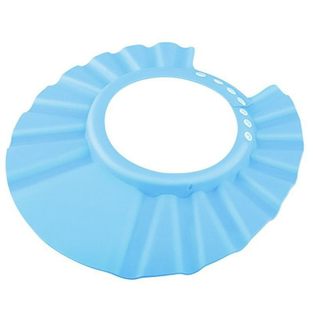 Gorro de baño ajustable y suave para la ducha con champú para bebés pequeños.