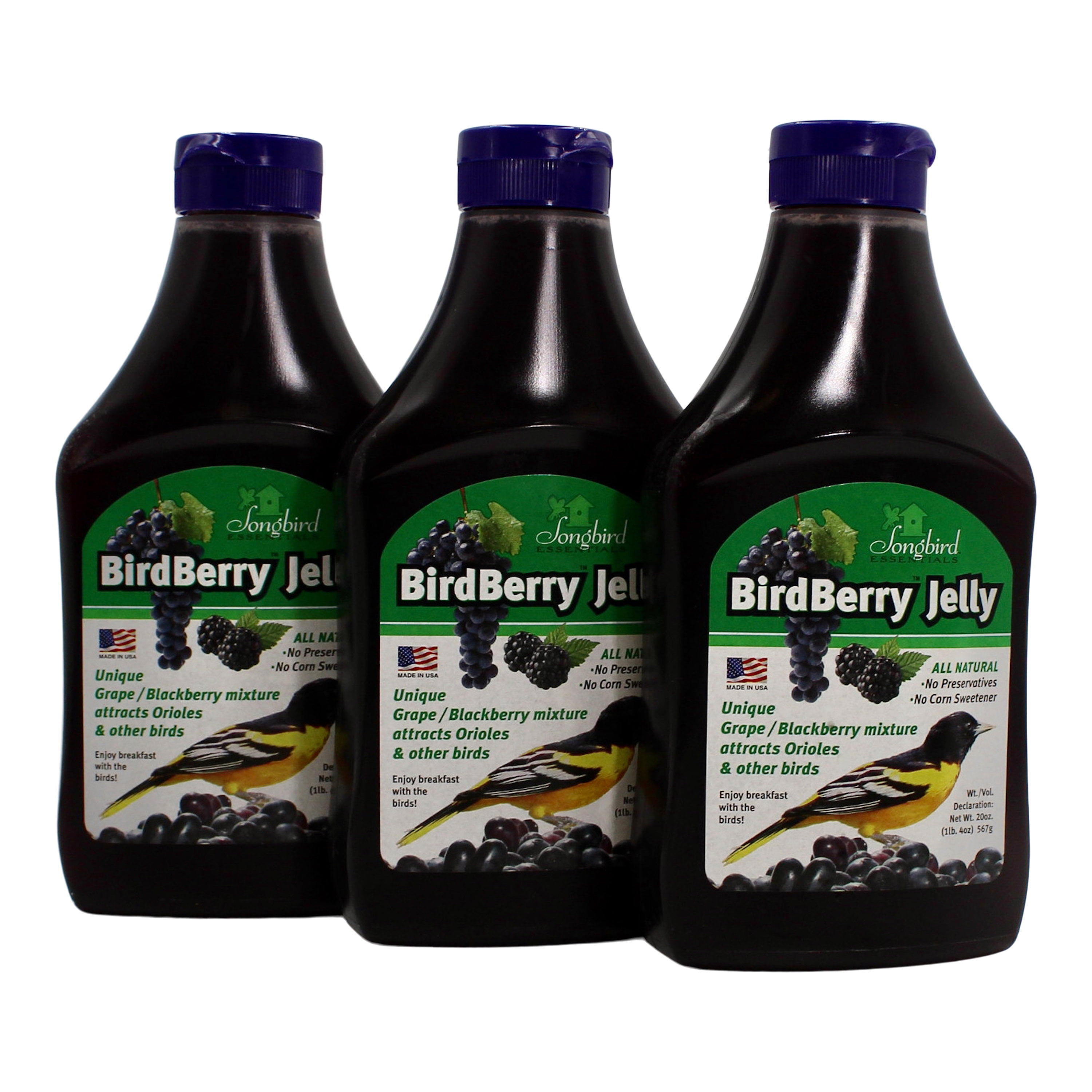 Songbird Essentials Grape Jelly for Bird Feeders Birdberry Jelly 20 Oz