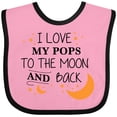 thumbnail image 3 of Inktastic I Love My Pops to the Moon and Back Boys or Girls Baby Bib, 3 of 4