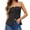 Black, variant on Sleeveless Women's Sexy Plunge Vest Jacket Button Fitted Strapless Work Suit Tank Top