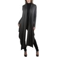 thumbnail image 3 of ToBeInStyle Women's Multi-Purpose Wrap Shawl Cardigan - Charcoal - Small, 3 of 4