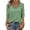 Army Green, variant on TKYCMSUAKI Womens Cotton Linen Blouses 3/4 Sleeve Ruffle V Neck Solid T-Shirts Textured Loose Fit Tunic Tops Summer Casual Basic Tee