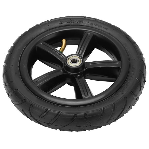 8 Inch 200x45 Wheel Rim And Tires Set, Universal Durable Rubber 8 Inch Tire 200x45 Inner Tube With Hub And Bearings For Electric Scooter