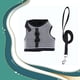 thumbnail image 5 of Arnés para caminar para mascotas, chaleco, correa segura para el pecho, acolchado, transpirable, decoración de entrenamiento, cuerda de tracción, accesorios para ropa, gris M Eigraketly PT000592-03, 5 of 7