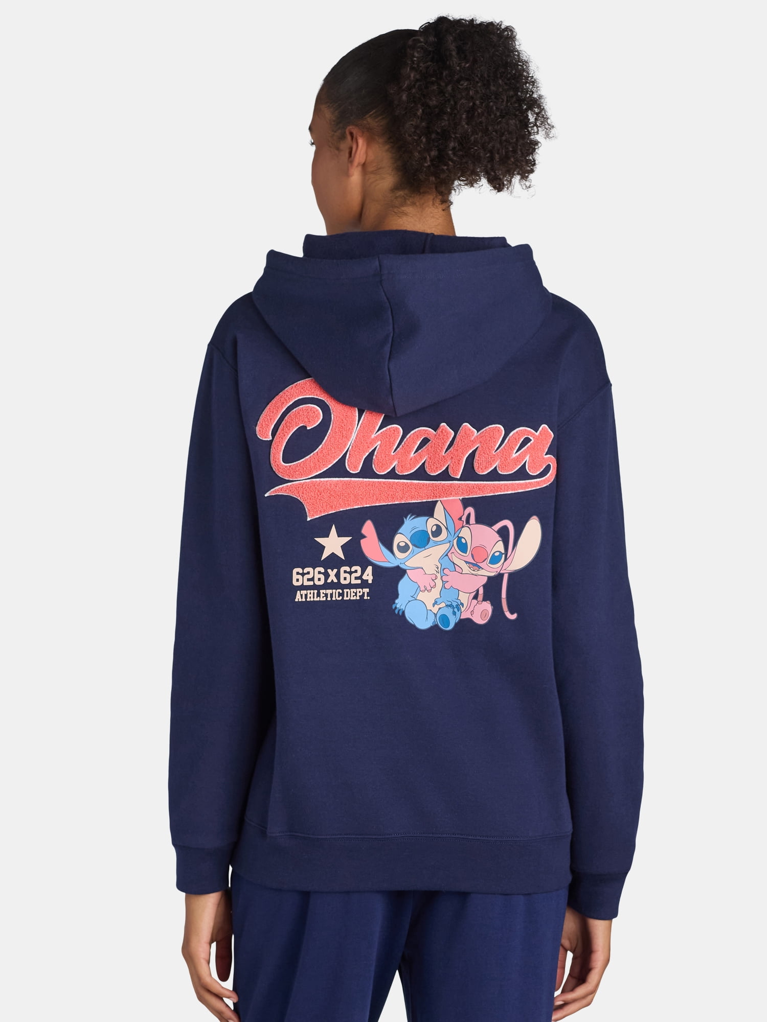 Stitch Chenille Graphic Hoodie, Womens