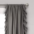 thumbnail image 2 of Lush Decor Reyna - Juego de Paneles de Cortina de Ventana con Volantes, par, 54 Pulgadas de Ancho x 84 Pulgadas de Largo, Gris, Juego de Cortinas fluidas, Cortinas románticas con Volantes para, 2 of 15