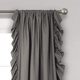 thumbnail image 2 of Lush Decor Reyna - Juego de Paneles de Cortina de Ventana con Volantes, par, 54 Pulgadas de Ancho x 84 Pulgadas de Largo, Gris, Juego de Cortinas fluidas, Cortinas románticas con Volantes para, 2 of 15