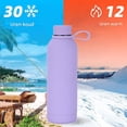 thumbnail image 3 of Botella de agua - Termo de acero inoxidable - Botella para beber de acero inoxidable - Botella para adultos - Doble pared - 500 ml - Morado, 3 of 5