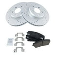 thumbnail image 2 of TRQ Front Performance Brake Pad & Rotor Kit Brake Pads Brake Rotors Set Ceramic Premium G-Coated Fits Select 2005-2020 Chrysler 300 2009-2020 Dodge Challenger 2006-2020 Charger 2005-2008 Magnum, 2 of 6