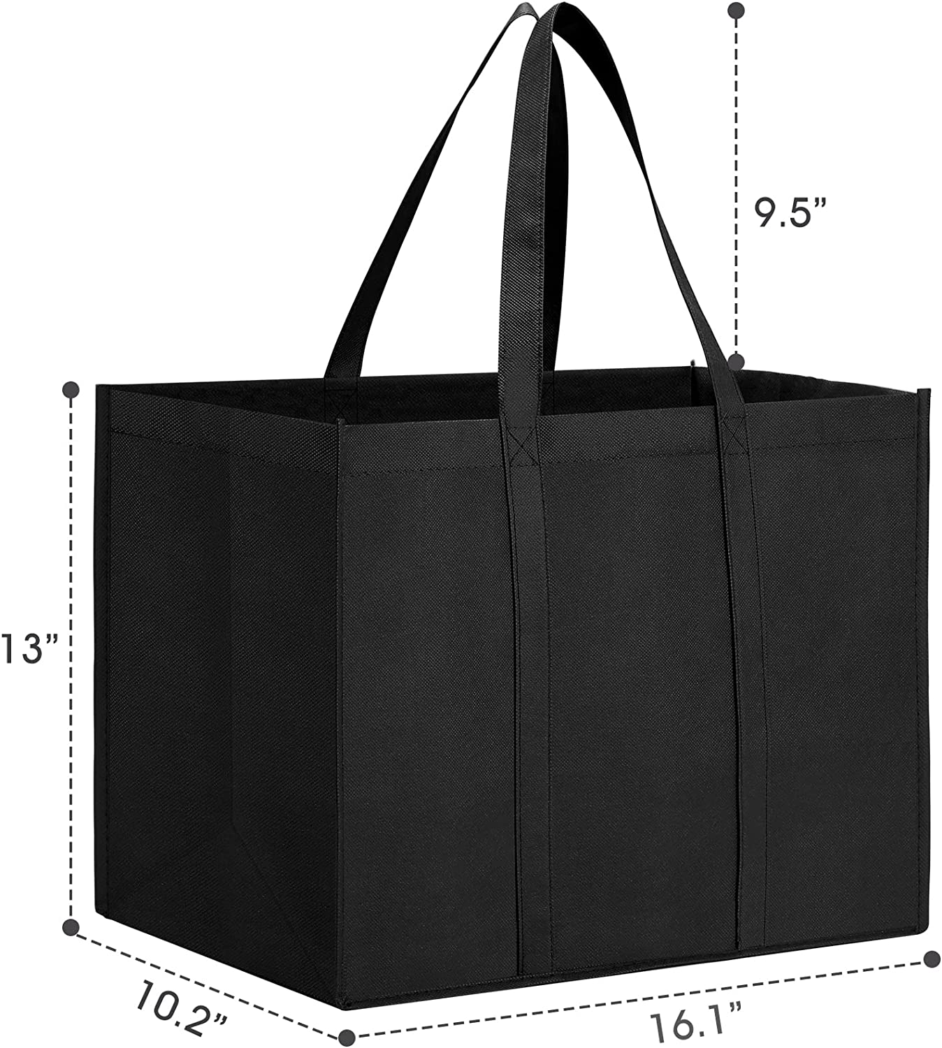 GOWINSEE 12 Pack Reusable Grocery Shopping Bags, Large Foldable Shopping Bags Tote Bags, Produce Bag with Reinforced Han - image 3 of 6