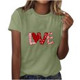 thumbnail image 2 of Kayannuo Love Heart Printed Womens Tees Valentine's Day T Shirts for Women Women's Printed Short Sleeved Round Neck T-shirt Tops, 2 of 6