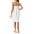 thumbnail image 3 of Bata de baño para mujer Inspire Chic, toalla envolvente, toallas de spa con gorro de ducha para baño XL blanca, 3 of 6