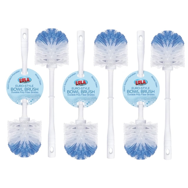Cepillo de baño Lola Products Classic, cerdas de fibra duraderas, paquete de 6