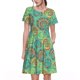 thumbnail image 1 of Balery Colourful Tie Dye Vestidos sueltos de manga corta para mujer, vestidos de verano 2025, vestidos casuales de corte A con vuelo., 1 of 6
