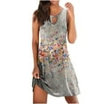 thumbnail image 2 of SMihono Robe d'Été pour Femmes Grande Taille Mode Féminine Imprimée Confortable Sans Manches Décontractée, 2 of 4