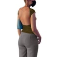 thumbnail image 4 of Camiseta sin espalda NikouMX ajustada de manga corta para mujer, 4 of 5