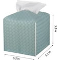 thumbnail image 6 of Tissue Box Cover Rectangle PU Leather Tissue Holder Facial Tissue Case Paper Organizer Dispenser for Bathroom, Vanity, Countertop, Tabletop, Car, Office,, 6 of 7