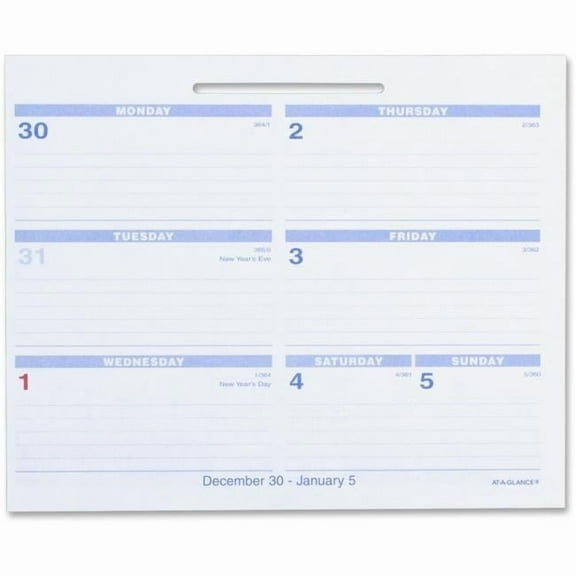 At A Glance AAGSW705X50 Flip-A-Week Desk Calendar Refill