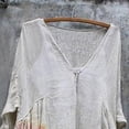 thumbnail image 5 of Vestido HUOGUO Vintage Floral Manga 3/4 para mujer, talla grande, 5 of 5