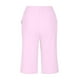 thumbnail image 4 of Pantalones cortos de lino para mujer SCZ casuales con cordón y bolsillos talla S rosa claro, 4 of 7