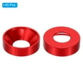 thumbnail image 3 of Uxcell M8 Finition Laveuse à Ressort, 40 Pcs Joint de Vis en Alliage d'Aluminium pour Pièces Mécaniques Rouge, 3 of 5