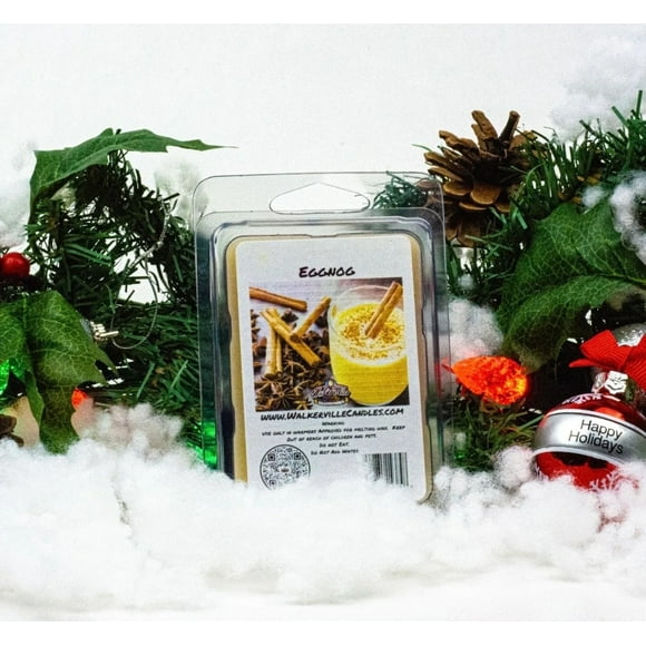 Eggnog Vegan Soy wax, Hand-poured, Eco-friendly Christmas Food Bakery Drink Wax Melt 4 Pack