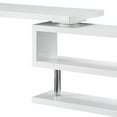 thumbnail image 4 of 48 Inch Writing Desk with Swivel Open Shelf, White, 4 of 5