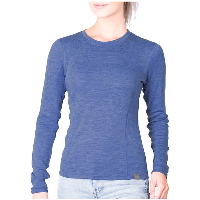 Womens Base Layer 100% Merino Wool Midweight Long Sleeve Thermal Shirt
