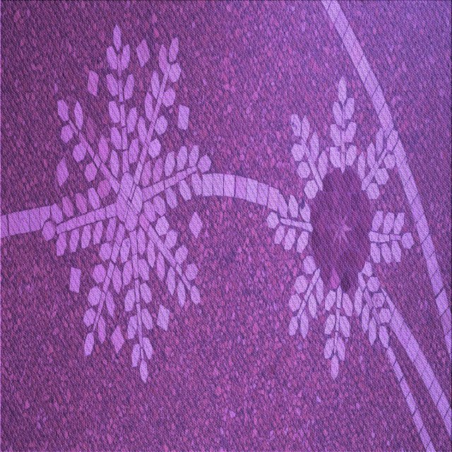 Ahgly Company Machine Washable Indoor Square Transitional Crimson Purple Area Rugs, 4' Square