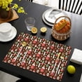 thumbnail image 4 of Brown Christmas Dessert Pattern Summer Placemats Table Placemats Set Of 4-Linen Kitchen Washable Placemats Table Mats 11.8"x17.7" Non-Slip Heat Resistant, 4 of 6
