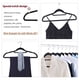 thumbnail image 2 of Toystoory 20 * perchas abrazables de terciopelo flocado antideslizantes, percha para ropa, traje/camisa/pantalones a granel Almacenamiento y organización del hogar Negro 10 piezas, 2 of 6