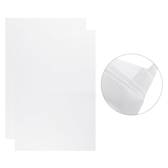 2 Pcs Quilting Fabric White Glives Cross Stitch Cloth Aida Counted Cotton Wooden