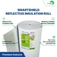 thumbnail image 4 of SmartSHIELD 10mm - 48" x 125', Reflective Insulation Roll, White & Foil, Foam Core Thermal Barrier, 4 of 6