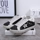 thumbnail image 4 of Zapatos viejos pequeños y sucios de cuero de dos capas para ganado, zapatos de skate blancos pequeños para estudiantes, estrellas fugaces de la calle de varios viajes de Harajuku, talla, 4 of 6