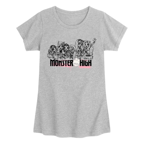 Monster High - Monster High Sketchy - Youth Girls Fitted Short Sleeve T-Shirt
