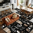 thumbnail image 5 of Black Coffee 3x5 Area Rugs, Modern Rustic Coffee Cup Beans Non-Skid Rubber Backing Large Rectangle Rugs - Living Room Bedroom Home Office, Indoor Floor Mat Carpets Washable Rug, 5 of 9