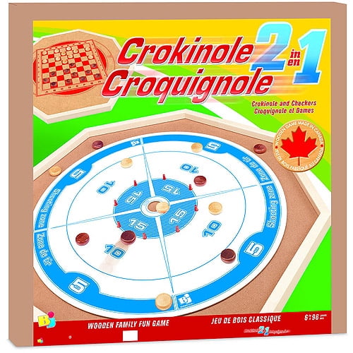 Bojeux Crokinole 2in1 Wooden Game