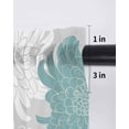 thumbnail image 6 of Turquoise White Floral Curtains 45 Inch Length,Sheer Curtains for Bedroom Living Room Window Elegant Chrysanthemum Farmhouse Rod Pocket Drapes Kitchen Curtains Small Half Window 52"x45" 2 Panels, 6 of 6